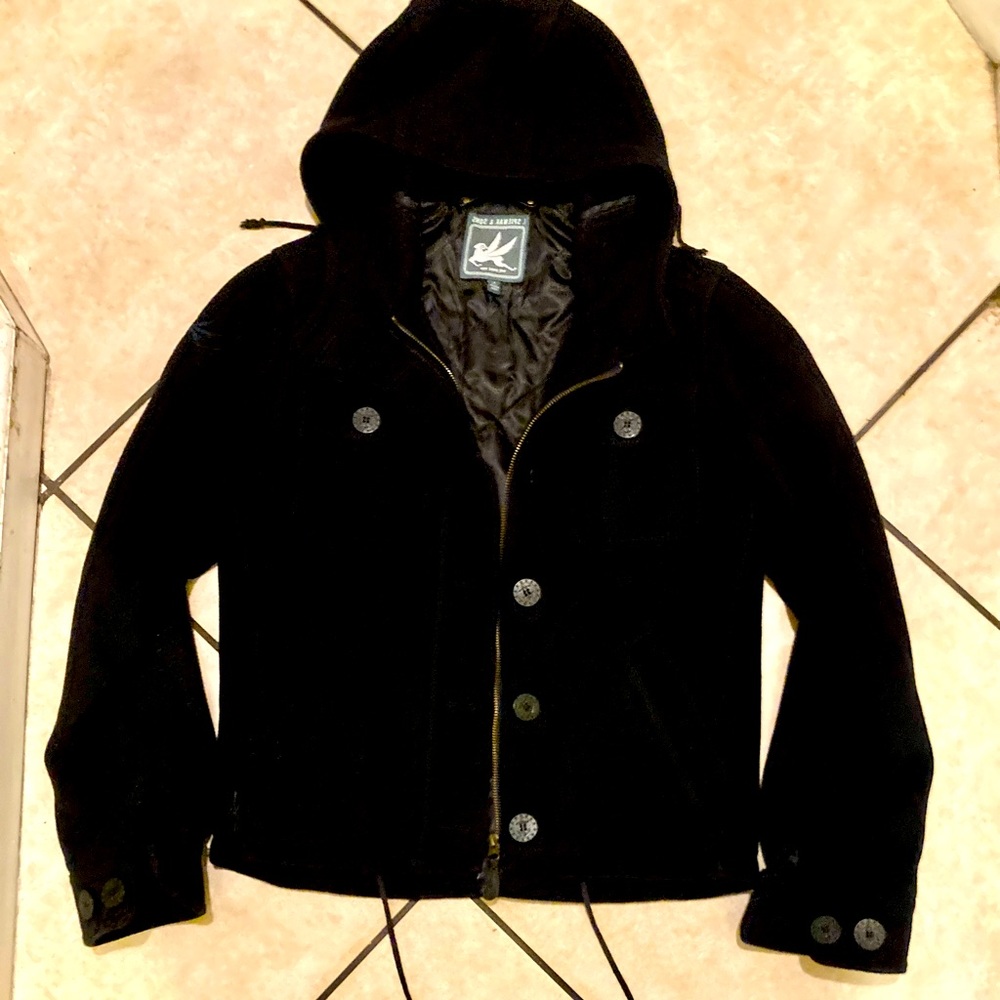 Nautical style I. Spiewak & Sons dark navy pea coat size s